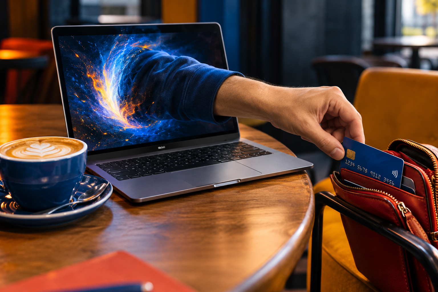 Laptop mit Schloss-Symbol auf dem Bildschirm als Sinnbild für digitale Sicherheit